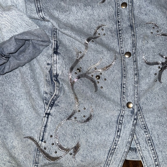 Vintage Oversized Women’s Acid Washed Denim Jacket: By Gabriel “California” 2X - Picture 6 of 7